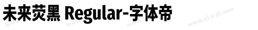 未来荧黑 Regular字体转换